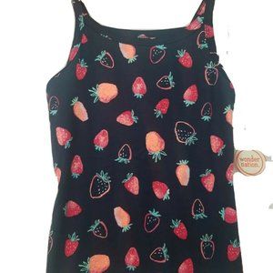 Wonder Nation Girls' Blue Cove Cami Strawberries